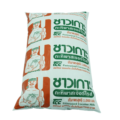 กะทิ ชาวเกาะ พาสเจอร์ไรซ์ 1 กก.ต่อถุง