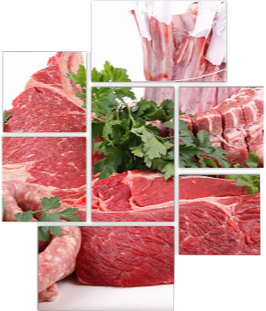 เนื้อหมูและเนื้อวัวเกรดเอ เนื้อสด จากฟาร์มซีพีและเบทาโกร